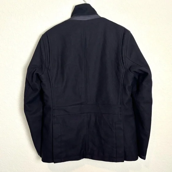 Barbour Barkston Deep Navy Wool Blend Men’s Jacket Small to Medium Heritage - Picture 3 of 16